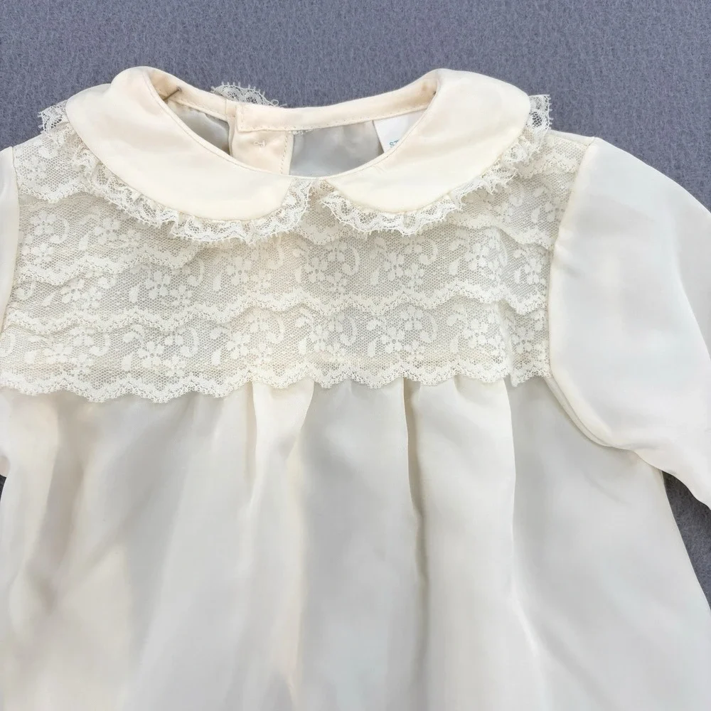 NWT Vintage‎ Shepherd Baby Christening Gown Unisex Layette Cream Lace USA